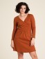 Jurk Waist Optik Caramel