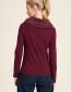 Trui Grote Kraag Petals Wine Red