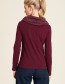 Trui Grote Kraag Petals Wine Red