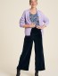 Pantalon Nicki Velour Wijd Deep water