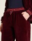 Jogger Nicki Velour Wine