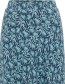 Rok Midi Butterfly Blauw detail