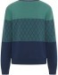Trui Patron Knitted Deep Navy detail