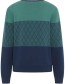 Trui Patron Knitted Deep Navy detail