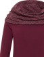 Longsleeve Grote Kraag Petals Wine Red detail