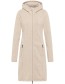 Vest Lang Rits Fleece Capuchon Ecru