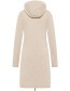 Vest Lang Rits Fleece Capuchon Ecru detail
