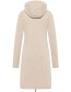 Vest Lang Rits Fleece Capuchon Ecru detail