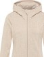 Vest Lang Rits Fleece Capuchon Ecru detail