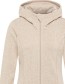 Vest Lang Rits Fleece Capuchon Ecru detail