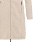 Vest Lang Rits Fleece Capuchon Ecru detail
