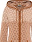 Vest Lang Jacquard Strick Caramel detail