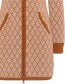 Vest Lang Jacquard Strick Caramel detail