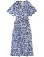 Jurk Lang Maze Blue