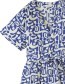 Jurk Lang Maze Blue detail