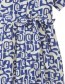 Jurk Lang Maze Blue detail