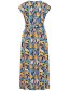 Lange Jurk Paradise Blauw detail