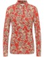 Longsleeve Wrap Feminine Flower Fields Red