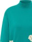 Trui Cosy Flowers Bay Green detail