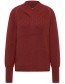 Trui Knit Loose V&#8209;Hals Fired Brick