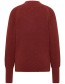 Trui Knit Loose V&#8209;Hals Fired Brick detail
