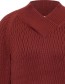 Trui Knit Loose V&#8209;Hals Fired Brick detail