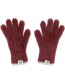 Handschoenen Gerecycled Fluffy Bordeaux