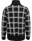 Trui Merino Sato Black White detail