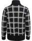 Trui Merino Sato Black White detail