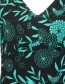 Jurk Mint Cocktail Japanes Flowers Green detail
