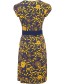 Jurk Vintage Moments Japanese Flowers Blue detail