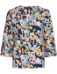 Blouse V Neck Kaleidoscope Navy