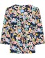 Blouse V Neck Kaleidoscope Navy detail