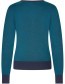 Cardigan Round Neck Bamboe Two Tone Petrol detail