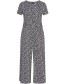 Jumpsuit Butterfly Zwart Paars detail
