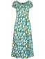 Jurk Cap Sleeve Brush Seafoam