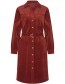 Jurk Eva Rib Mahogany