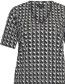 Jurk V Neck Stamps Black detail