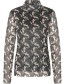 Longsleeve Mesh High Neck Blooming Rose Quartz Green