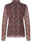 Longsleeve Mesh High Neck Blooming Rose Quartz Green detail