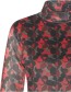 Longsleeve Mesh High Neck Blooming Rose Quartz Green detail