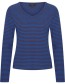 Longsleeve V&#8209;Neck Two Tone Plum Blue