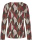 Longsleeve Cross Over Leaves Celery Green detail
