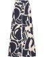 Pantalon Nova Wide Patern Broek Navy