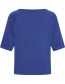 Top Round Neck Bamboe Royal Blue detail