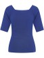 Top Square Bamboe Royal Blue detail