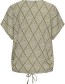Top Claudi Drawstring Argyle Army detail