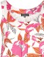 Top Mouwloos Peony Flower Pink White detail