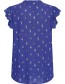 Top Ruffle Sketch Royal Blue detail