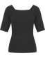 Top Square Bamboe Zwart detail